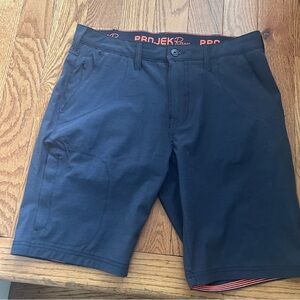 Projek Raw Navy Shorts Size 34 Men’s Casual Stretch Flat Front Performance